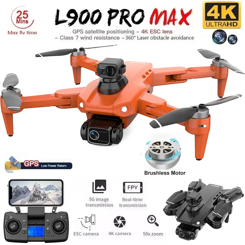Rc Helicopter Electric - L900 Pro MAX Drone GPS, mainan