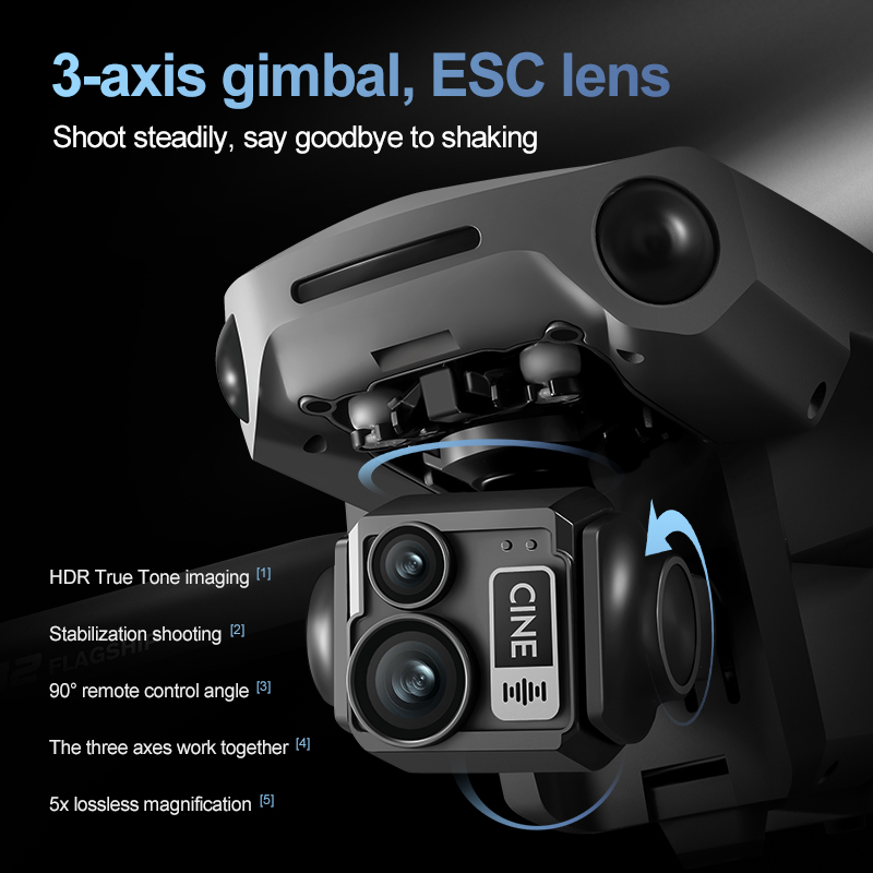 Drone RC Quadcopter 8K 3 Axis  - Rc Helicopter Case ulasan dan harga