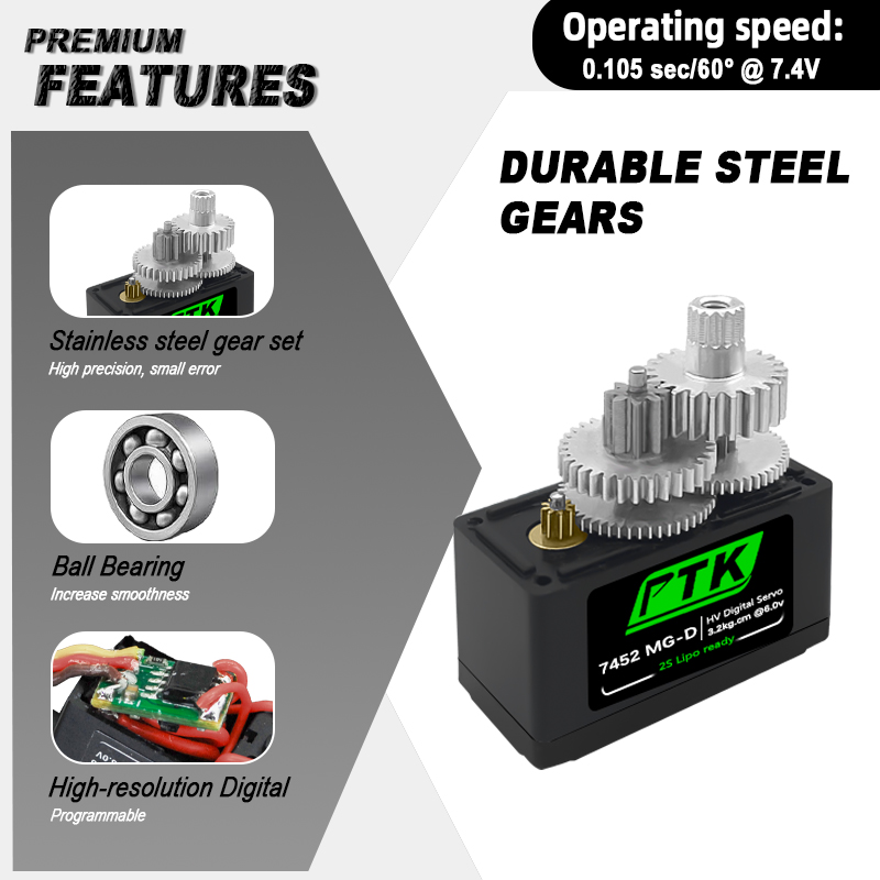 PTK 7452 MG-D 9G Servo Digital - Rc Helicopter Parts ulasan dan harga